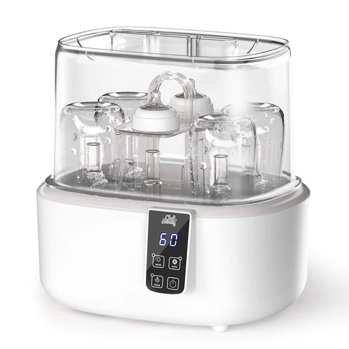 Baby Bottle Sterilizer & Dryer – Steam Clean, Holds 6 Bottles