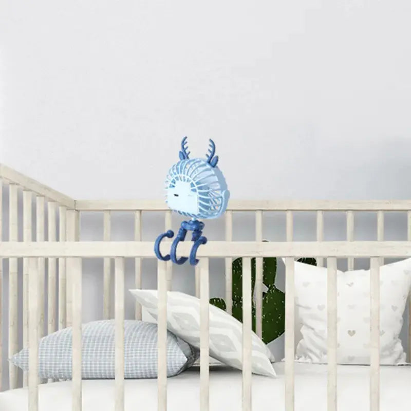 Portable Baby Stroller Fan | USB Rechargeable & Quiet Night Light