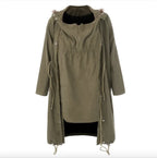 Fur-Collared Maternity Coat – Winter Pregnancy Jacket