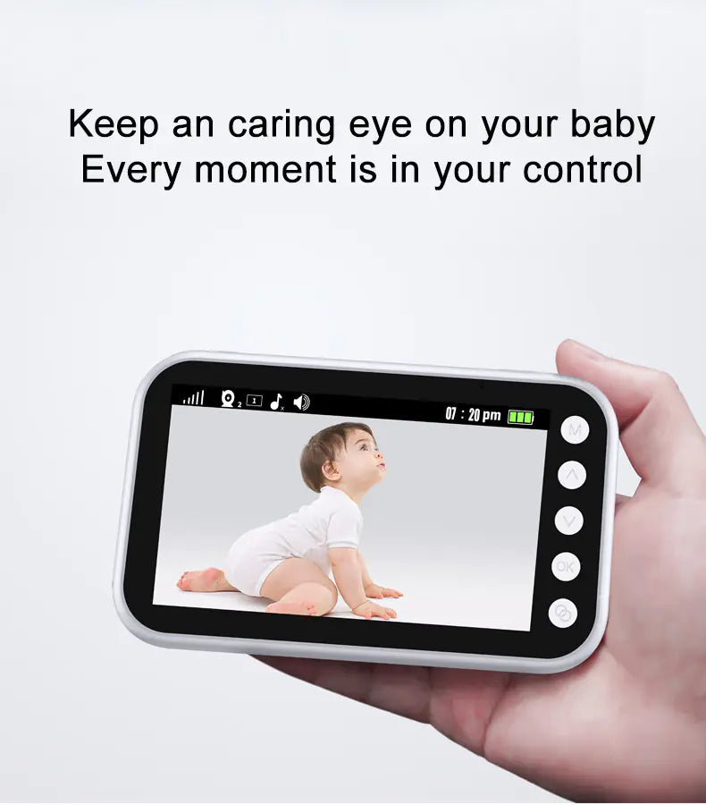 4.3-Inch HD Video Baby Monitor | Night Vision, Two-Way Talk & Temperature Sensor